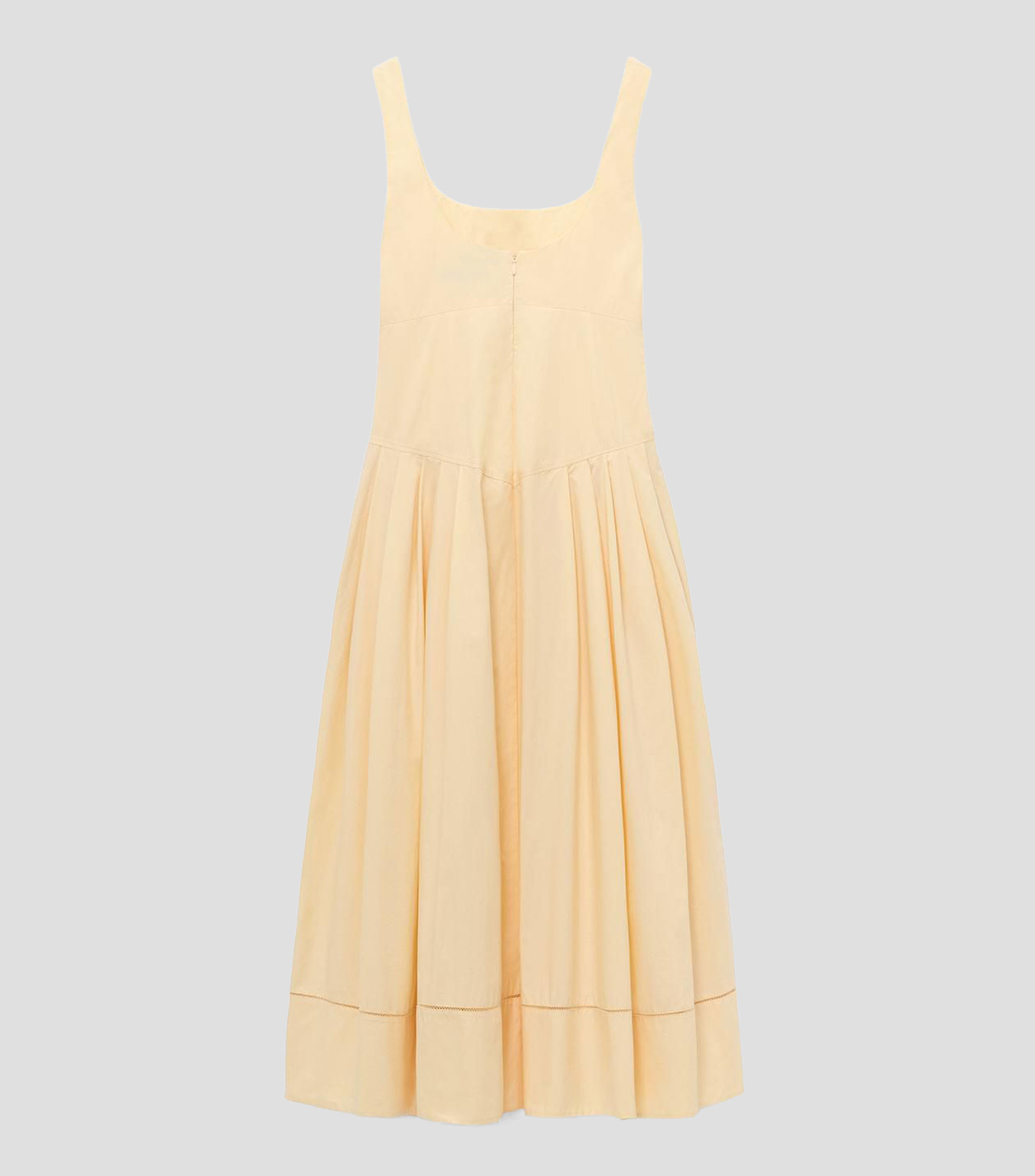 Vestido midi liso Mujer
